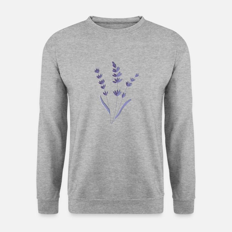 lavendel relief - Unisex Pullover - Weißgrau meliert