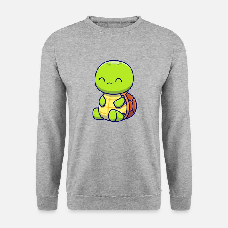 Happy Turtle just enjoying life - Unisex Sweatshirt - salt & pepper