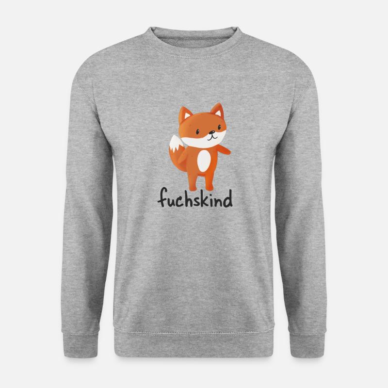 Fuchskind - Unisex Pullover - Weißgrau meliert
