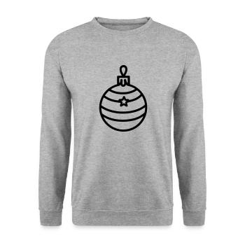 Boule de Noël - Sweat-shirt Unisexe - gris chiné - Devant - Alina (178cm) & Michal (187cm)