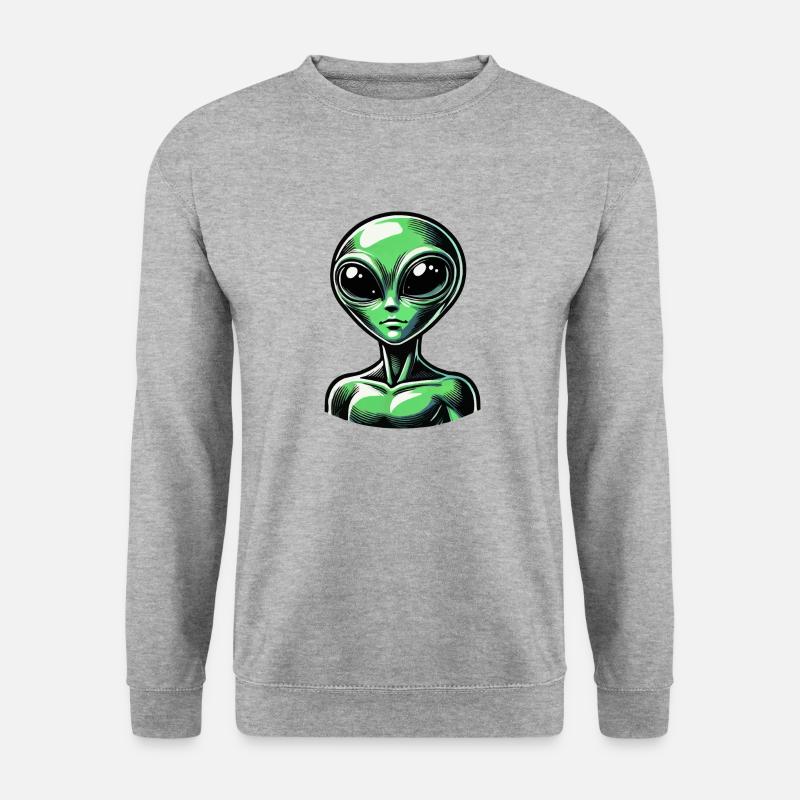 Alien Comic - Unisex Pullover - Weißgrau meliert