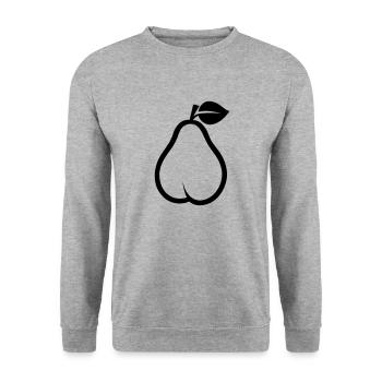 pear - Unisex Sweatshirt - salt & pepper - Front - Alina (178cm) & Michal (187cm)