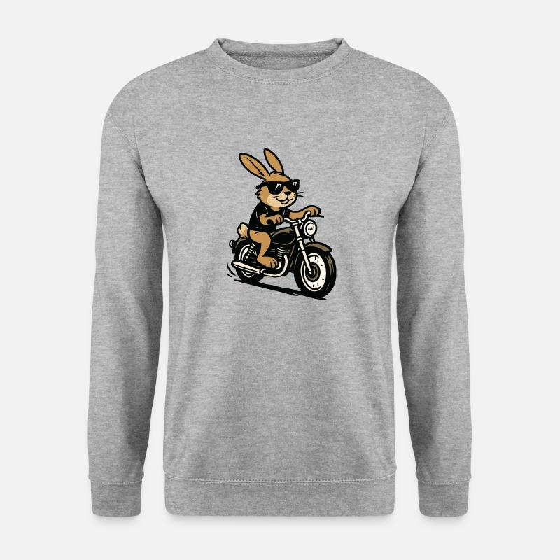 Rabbit Biker - Unisex Sweatshirt - salt & pepper