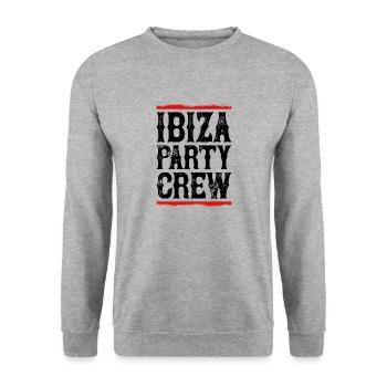 Ibiza Party Crew - Unisex Sweatshirt - salt & pepper - Front - Alina (178cm) & Michal (187cm)
