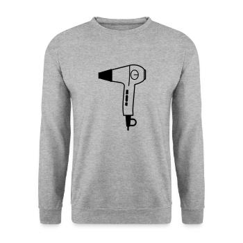 Hair dryer - Unisex Sweatshirt - salt & pepper - Front - Alina (178cm) & Michal (187cm)