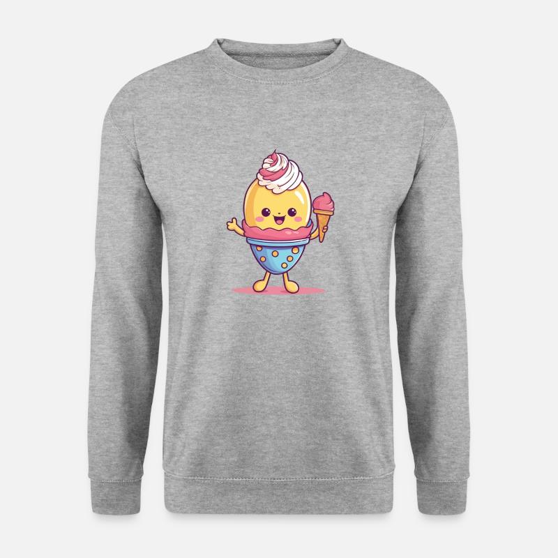 Eis Küken - Unisex Pullover - Weißgrau meliert