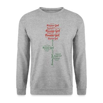 Femme russe Vie heureuse Femmes russes Russie - Sweat-shirt Unisexe - gris chiné - Devant - Alina (178cm) & Michal (187cm)