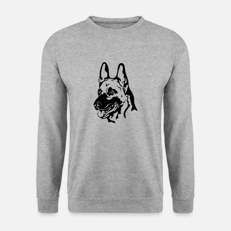 MALINOIS Belgian Shepherd Dogs Wilsigns - Unisex Sweatshirt - salt & pepper