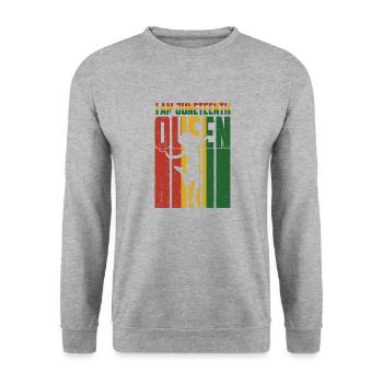 Juneteenth Black History Day Pride Gift - Unisex Sweatshirt - salt & pepper - Front - Alina (178cm) & Michal (187cm)