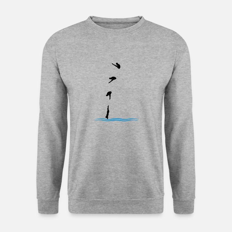 Turmspringen - Unisex Pullover - Weißgrau meliert