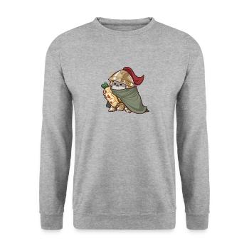 Ritter - Unisex Pullover - Weißgrau meliert - Vorne - Alina (178cm) & Michal (187cm)