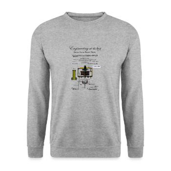 Nikola Tesla / lampe à arc électrique, colorée - Sweat-shirt Unisexe - gris chiné - Devant - Alina (178cm) & Michal (187cm)