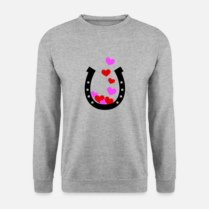 Sammeln Sie Glück - eigener Text! ✏️ (Personalisieren) - Unisex Pullover - Weißgrau meliert