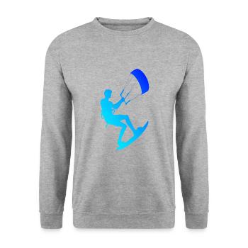 Kitesurf Kitesurf Kitesurfeur Hommes Kiting - Sweat-shirt Unisexe - gris chiné - Devant - Alina (178cm) & Michal (187cm)