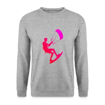 Kite Kitesurfing Kitesurfing Women's Kiting Kitesurf - Unisex Sweatshirt - salt & pepper - Front - Alina (178cm) & Michal (187cm)