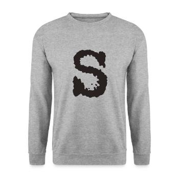 S - Unisex Pullover - Weißgrau meliert - Vorne - Alina (178cm) & Michal (187cm)