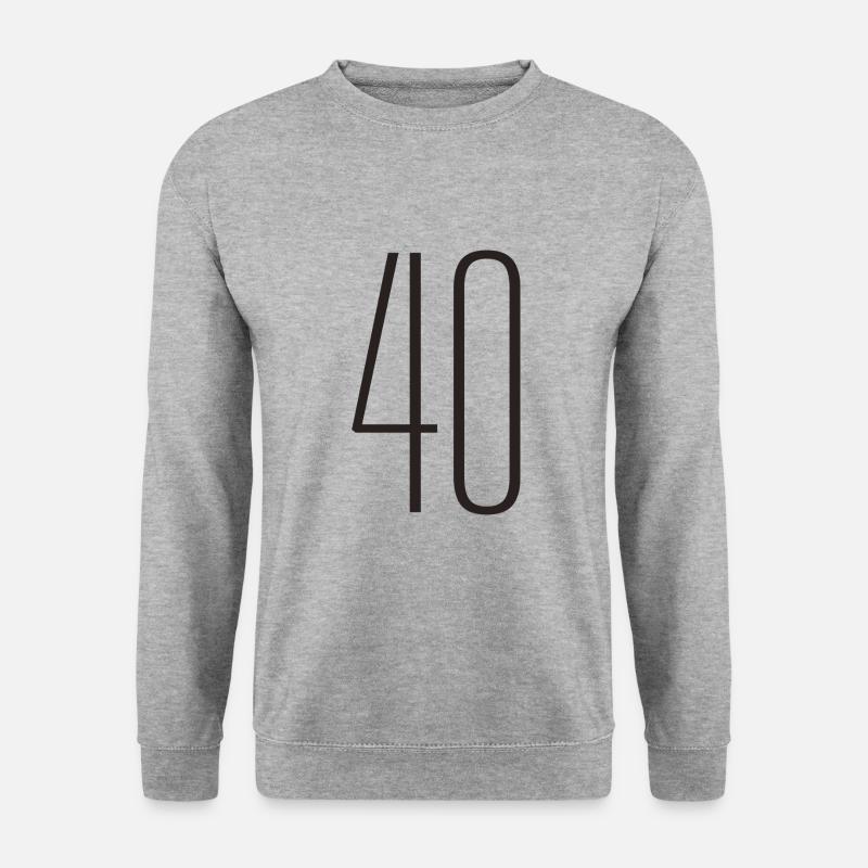 40 - Unisex Pullover - Weißgrau meliert