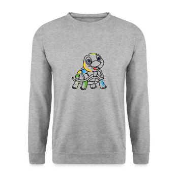 Turtle colorful - Unisex Sweatshirt - salt & pepper - Front - Alina (178cm) & Michal (187cm)