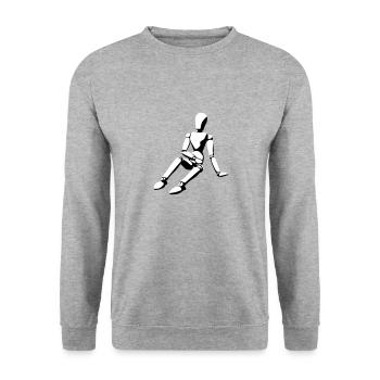 Puppe - Unisex Pullover - Weißgrau meliert - Vorne - Alina (178cm) & Michal (187cm)