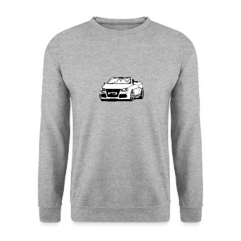 Cabrio - Unisex Pullover - Weißgrau meliert - Vorne - Alina (178cm) & Michal (187cm)