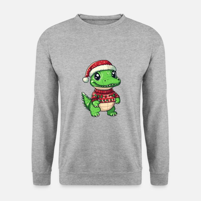 Alligator Christmas Comic - Unisex Sweatshirt - salt & pepper