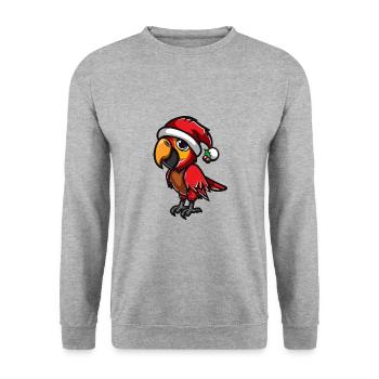 Noël à Papagai - Sweat-shirt Unisexe - gris chiné - Devant - Alina (178cm) & Michal (187cm)