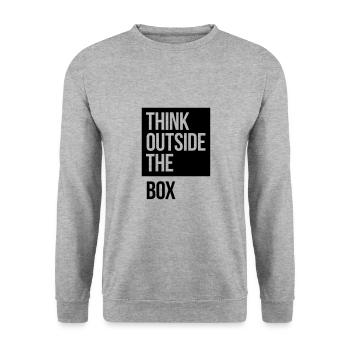 Think Outside The Box - Sweat-shirt Unisexe - gris chiné - Devant - Alina (178cm) & Michal (187cm)