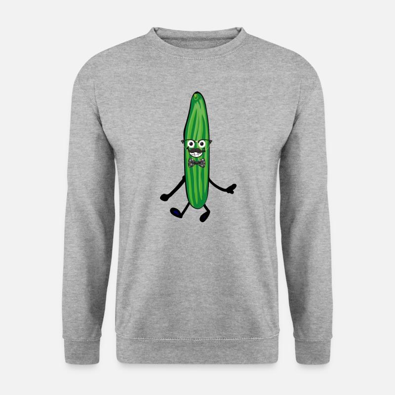 Happy Cucumber,Cucumber,Comic,Cheerful,Nerd - Unisex Sweatshirt - salt & pepper