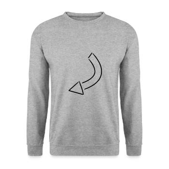 Arrow drawing sketch black - Unisex Sweatshirt - salt & pepper - Front - Alina (178cm) & Michal (187cm)