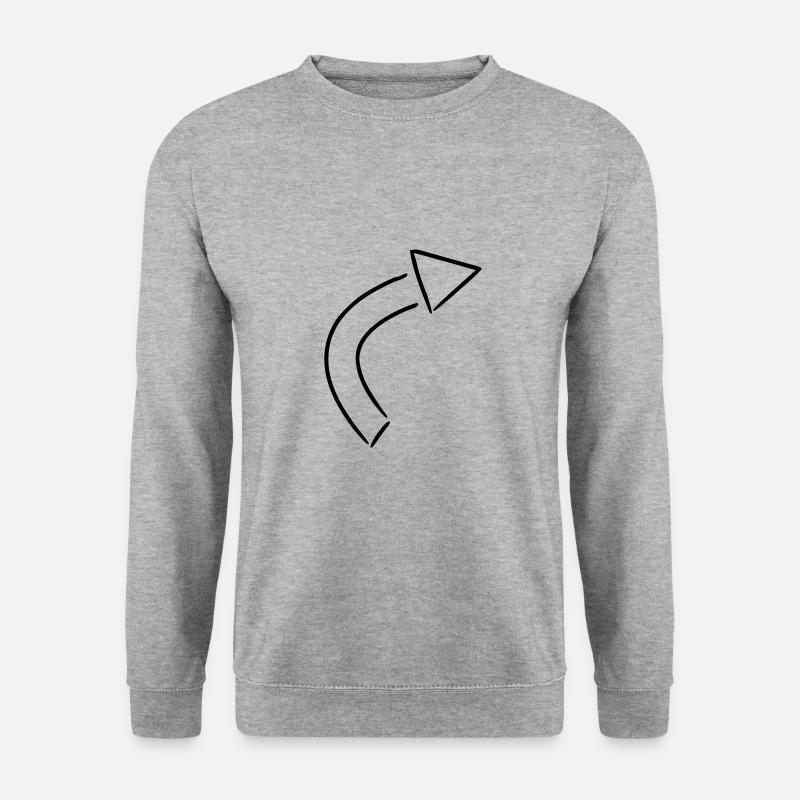 Arrow drawing sketch black - Unisex Sweatshirt - salt & pepper