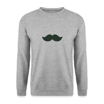 Dark green mustache black man november bike - Unisex Sweatshirt - salt & pepper - Front - Alina (178cm) & Michal (187cm)