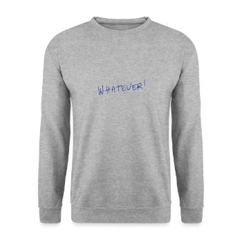 Whatever! - Unisex Sweatshirt - salt & pepper - Front - Alina (178cm) & Michal (187cm)