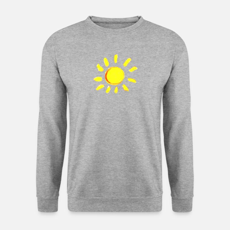 sonne sun - Unisex Pullover - Weißgrau meliert