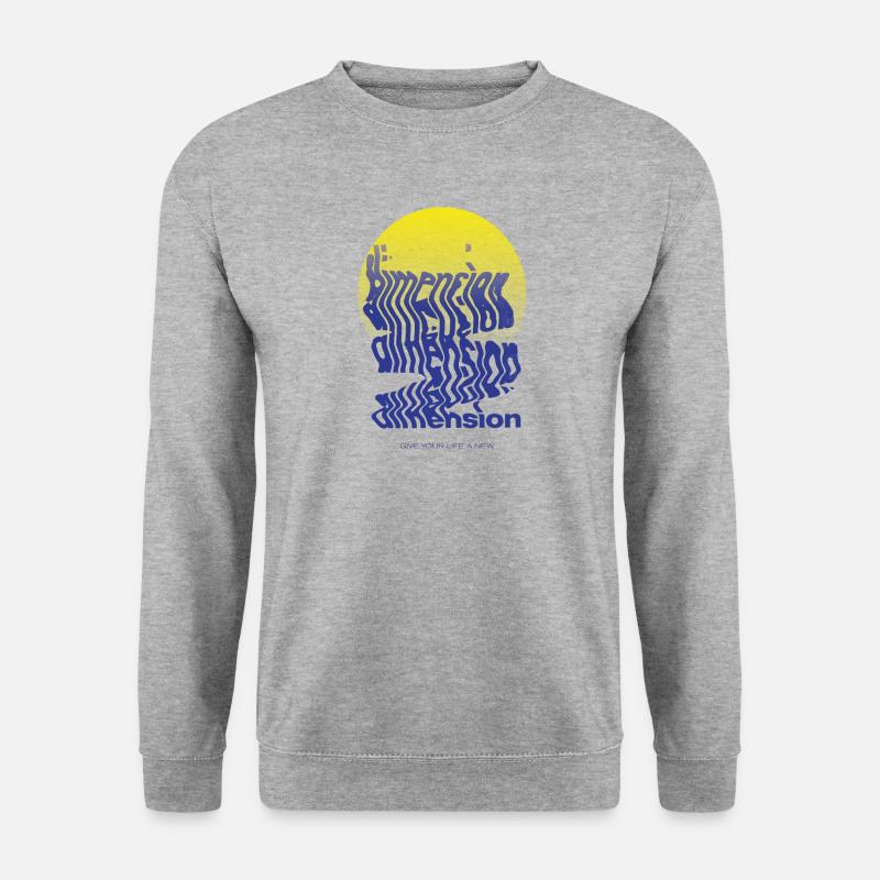 New Dimension - Unisex Pullover - Weißgrau meliert