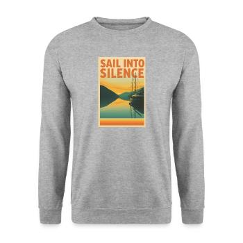 Naviguez dans le silence - Sweat-shirt Unisexe - gris chiné - Devant - Alina (178cm) & Michal (187cm)