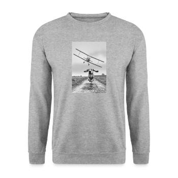 North by northwest - Unisex Sweatshirt - salt & pepper - Front - Alina (178cm) & Michal (187cm)
