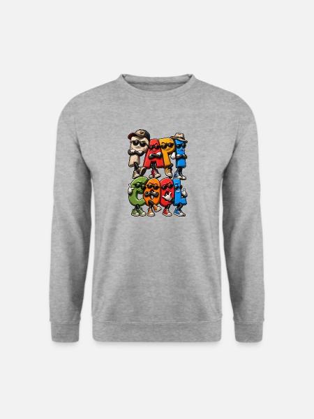 Cooler Opa – lustige Buchstaben - Unisex Pullover - Weißgrau meliert