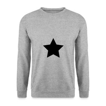 Astérisque étoile - Sweat-shirt Unisexe - gris chiné - Devant - Alina (178cm) & Michal (187cm)