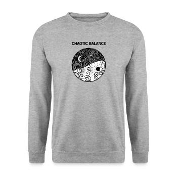 Yin yang - Unisex Sweatshirt - salt & pepper - Front - Alina (178cm) & Michal (187cm)