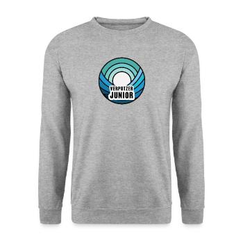 Sohn Verputzer Junior Verputzersohn Nachfolger - Unisex Pullover - Weißgrau meliert - Vorne - Alina (178cm) & Michal (187cm)