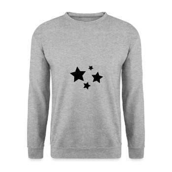 Stern Star Sternchen - Unisex Pullover - Weißgrau meliert - Vorne - Alina (178cm) & Michal (187cm)