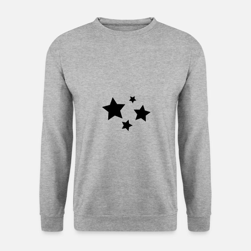 Stern Star Sternchen - Unisex Pullover - Weißgrau meliert