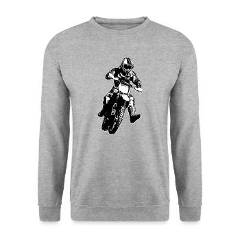 Pilote d’enduro - Sweat-shirt Unisexe - gris chiné - Devant - Alina (178cm) & Michal (187cm)