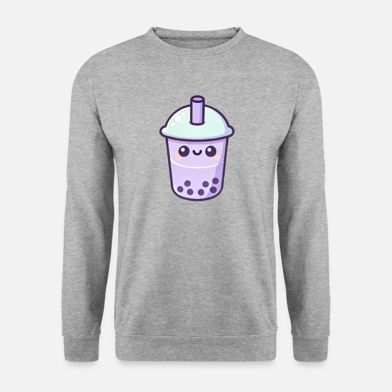 Boba Tee Kawaii - Unisex Pullover - Weißgrau meliert