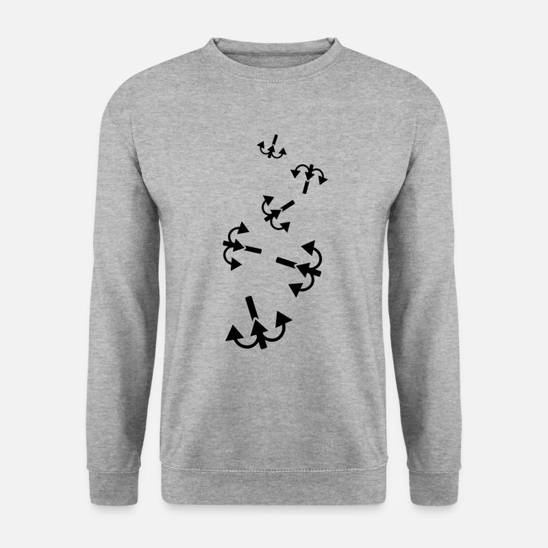 Fishing hook angler icon - Unisex Sweatshirt - salt & pepper