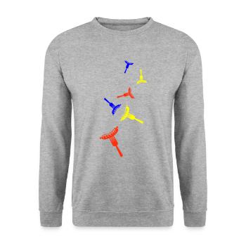 Bratwurst meat icon - Unisex Sweatshirt - salt & pepper - Front - Alina (178cm) & Michal (187cm)