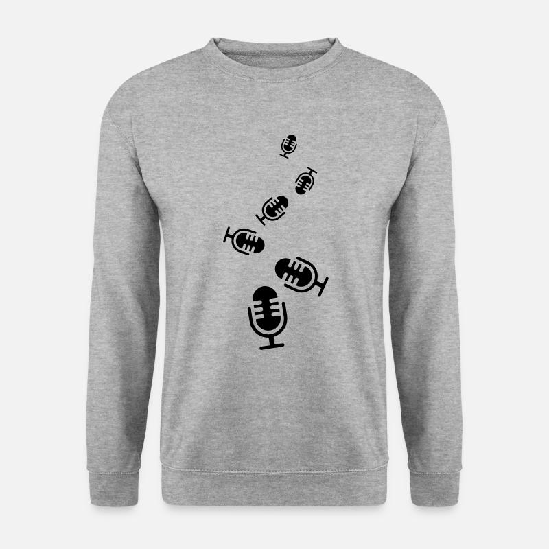 Microphone icon - Unisex Sweatshirt - salt & pepper