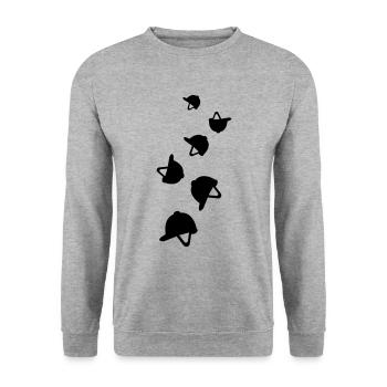 Icône de la cabane Reiter - Sweat-shirt Unisexe - gris chiné - Devant - Alina (178cm) & Michal (187cm)