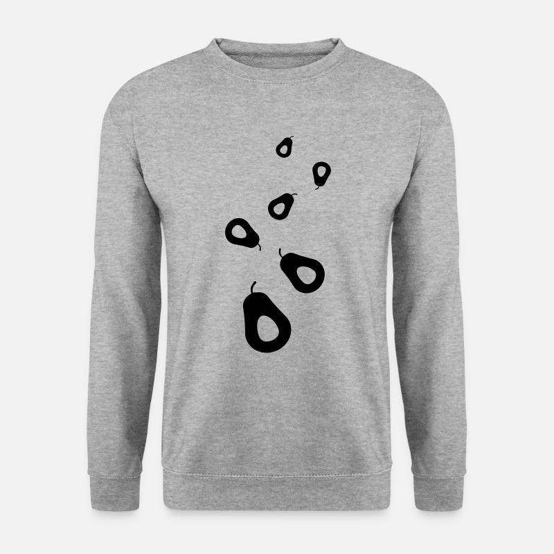 Avocado symbol - Unisex Pullover - Weißgrau meliert