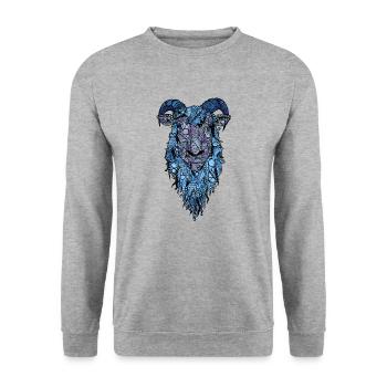 mouton - Sweat-shirt Unisexe - gris chiné - Devant - Alina (178cm) & Michal (187cm)